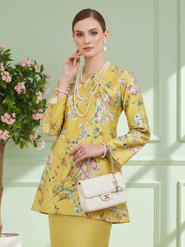 BAJU KURUNG PAHANG MODEN AURELLE (MUSTARD)